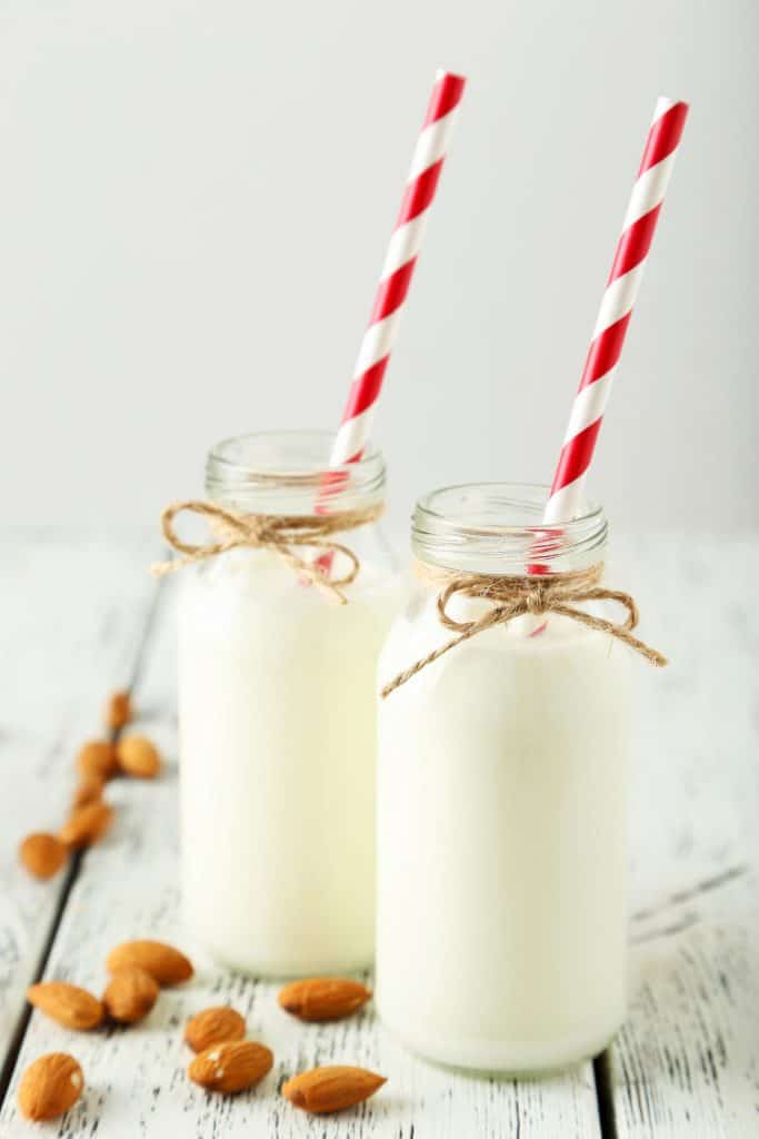 Kefir glasses with straws