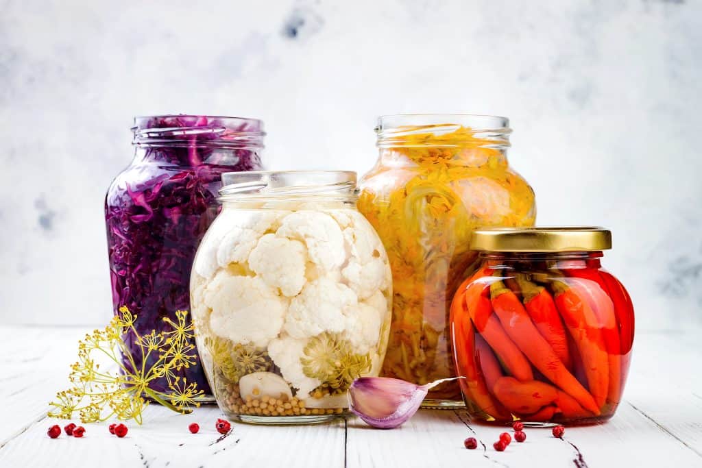 fermented foods in jars