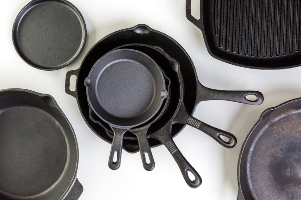 Traditional cast iron skillets