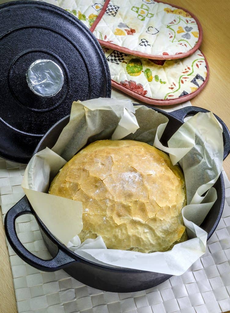 Baking bread in a Dutch oven