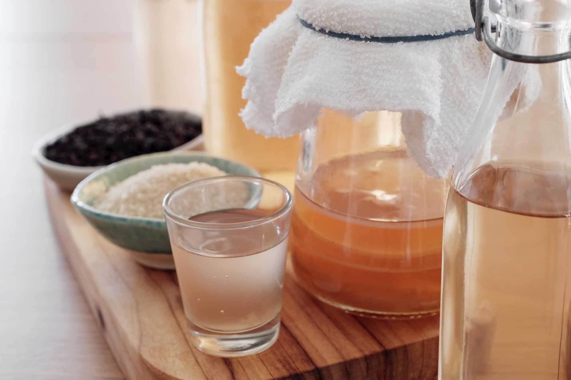 Чайное грибок. Ткани из ферментированного чая Kombucha.