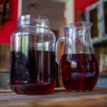 Elderberry Kombucha in jars